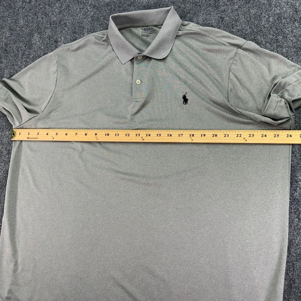 Polo Ralph Lauren Polo Shirt Mens‎ XL Grey Performance Heather Stretch Golf